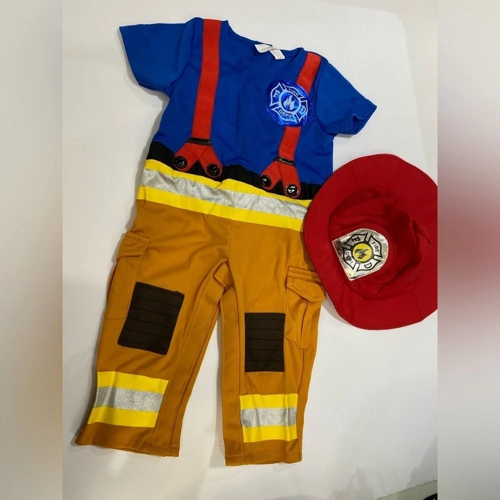 NEW🔥FIREMAN COSTUME🔥👩‍🚒6-12 MO INFANT 👩‍🚒🔥PARTY CITY